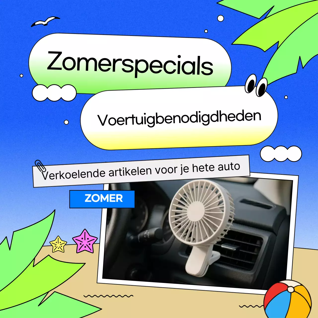 Blauwe Kitsch Auto Accessoires Kortingsactie