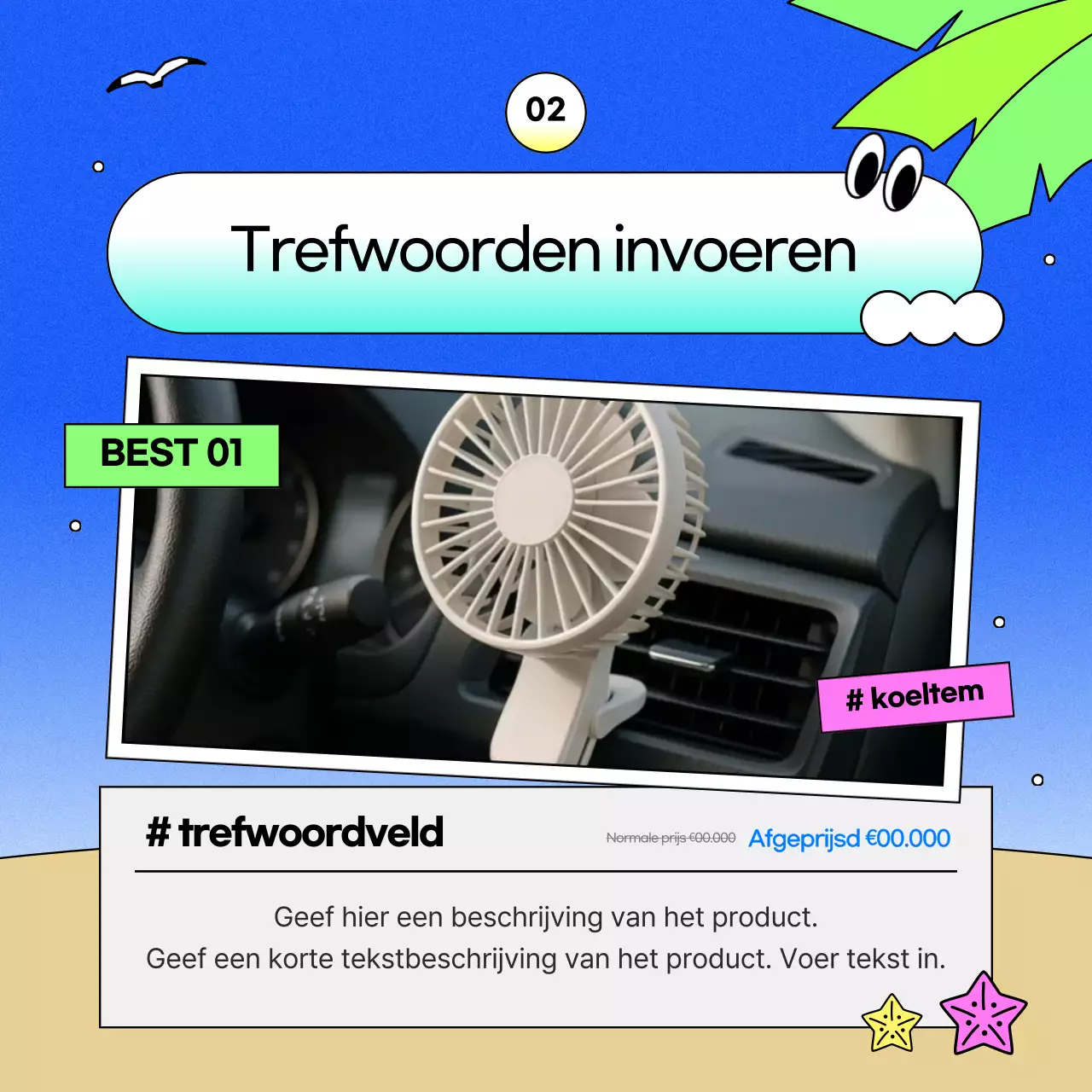 Blauwe Kitsch Auto Accessoires Kortingsactie