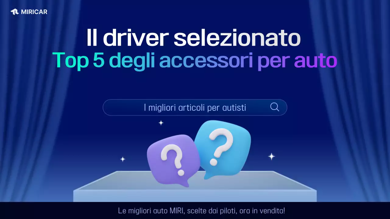 Pubblicità semplice di accessori per auto blu