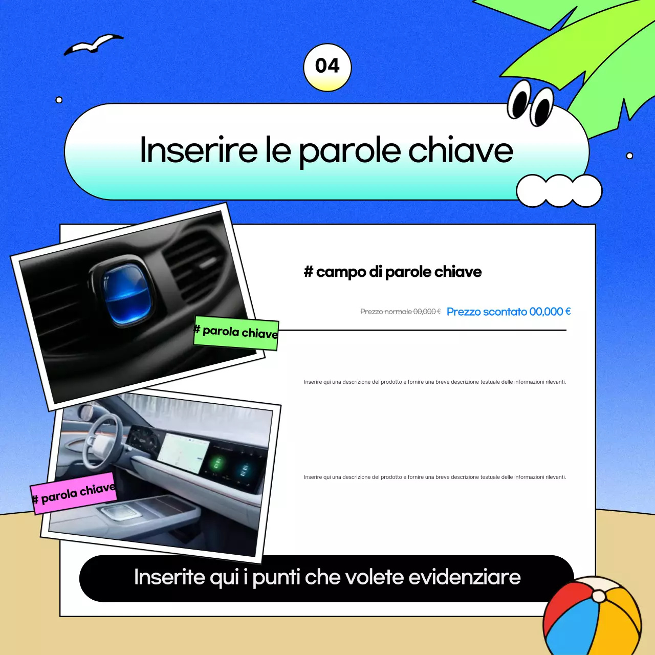 Promozione sconto sugli accessori per auto Blue Kitsch