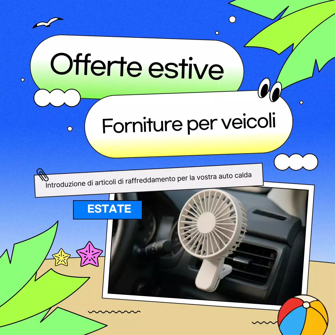 Promozione sconto sugli accessori per auto Blue Kitsch