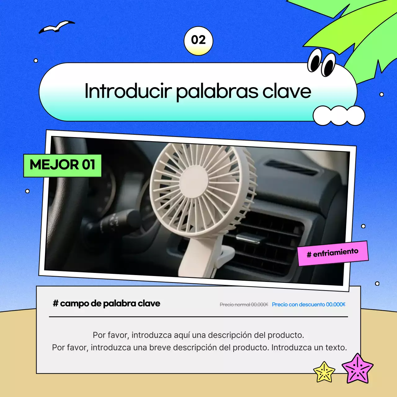 Promoción de descuento en accesorios para coche Blue Kitsch