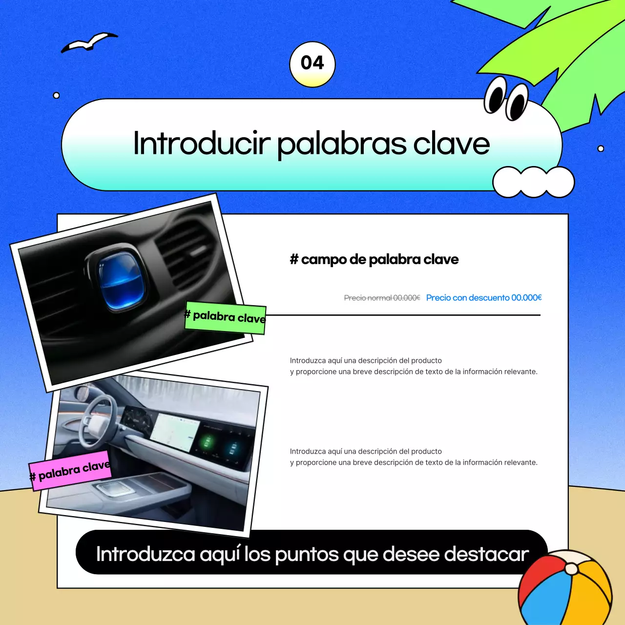 Promoción de descuento en accesorios para coche Blue Kitsch