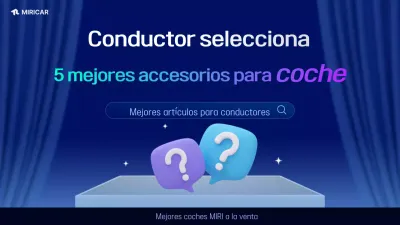 Anuncio sencillo de accesorios para coches de color azul.
