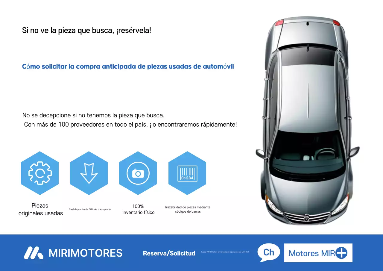 Anuncio de coche moderno azul