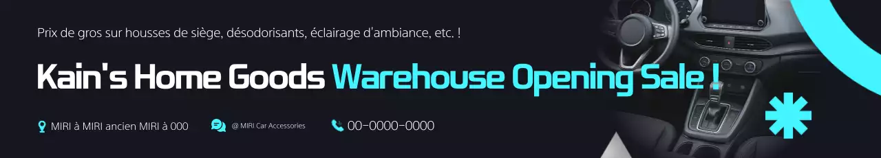 Accessoires de voiture modernes noirs à prix réduit