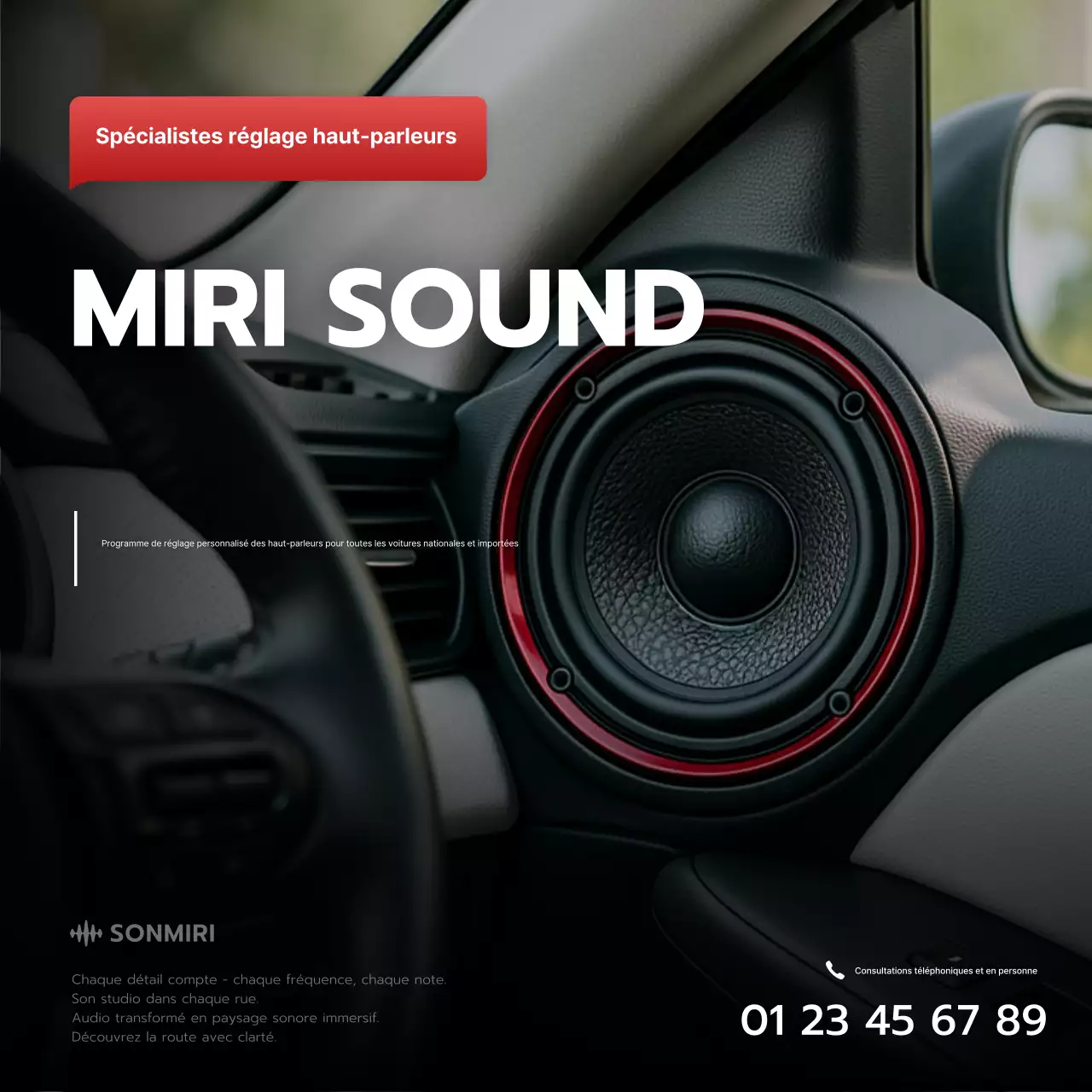 publicité pour une voiture noire moderne