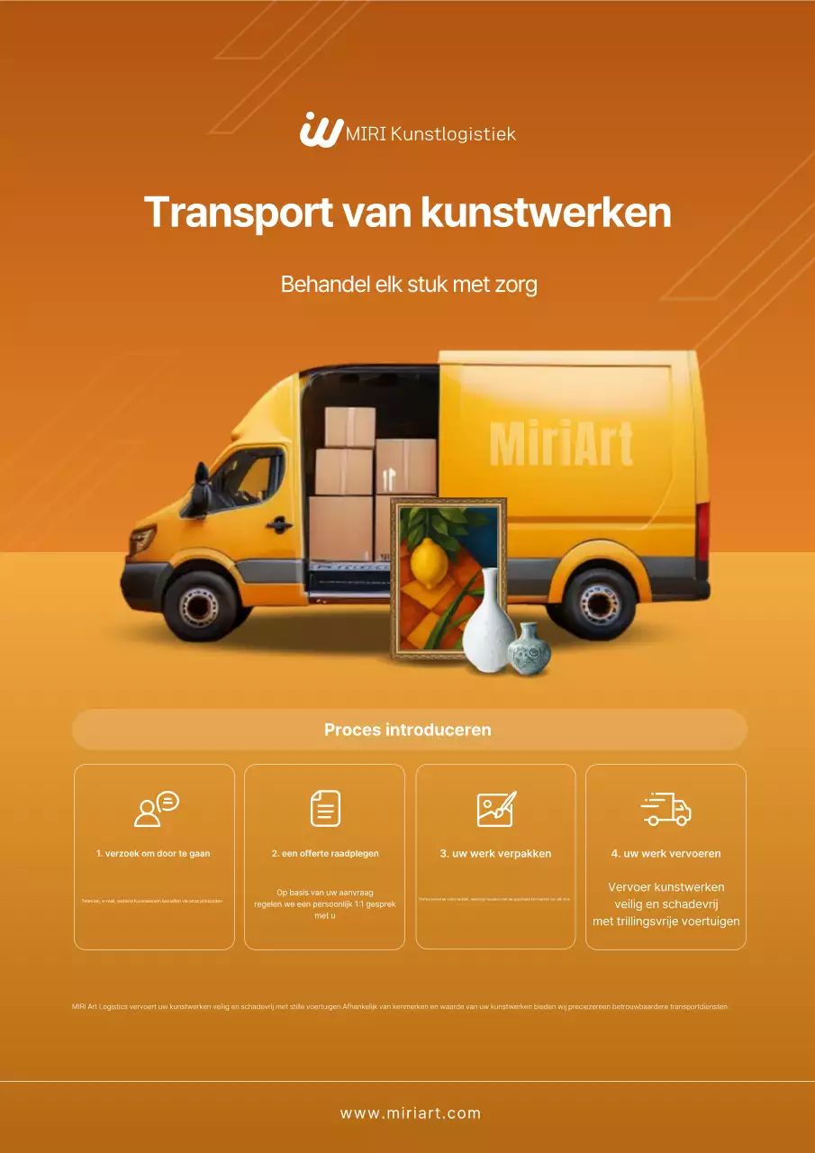 Advertentie voor de Orange Basic Transportation Service