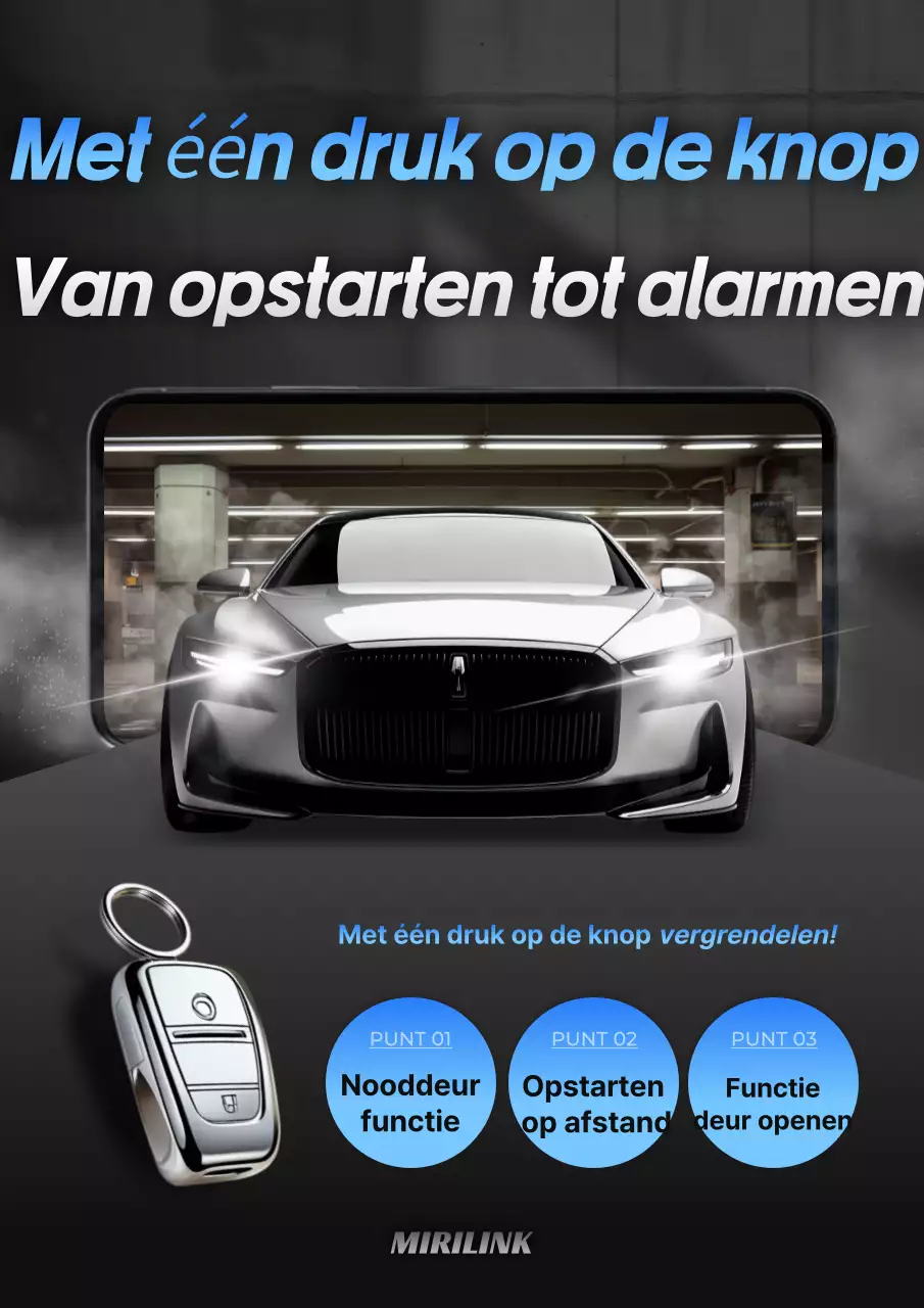 grijze moderne auto-advertentie