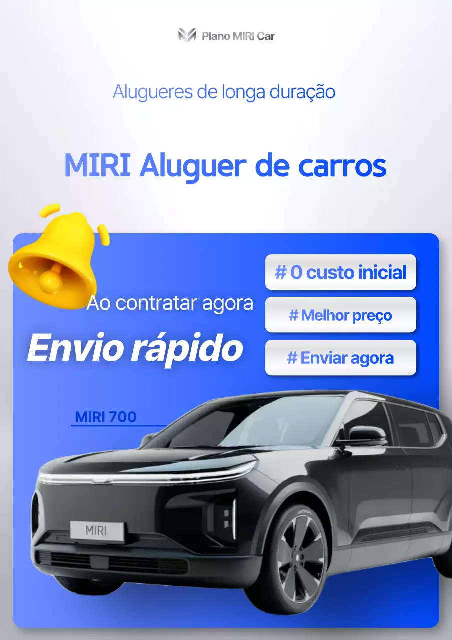 Anúncio de carro moderno azul