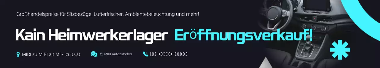 Rabatt für modernes schwarzes Autozubehör