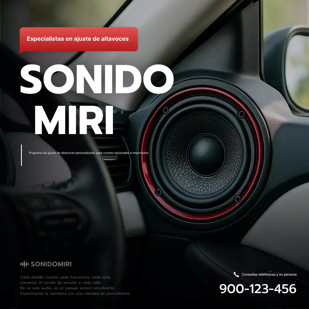 Anuncio de coche moderno negro