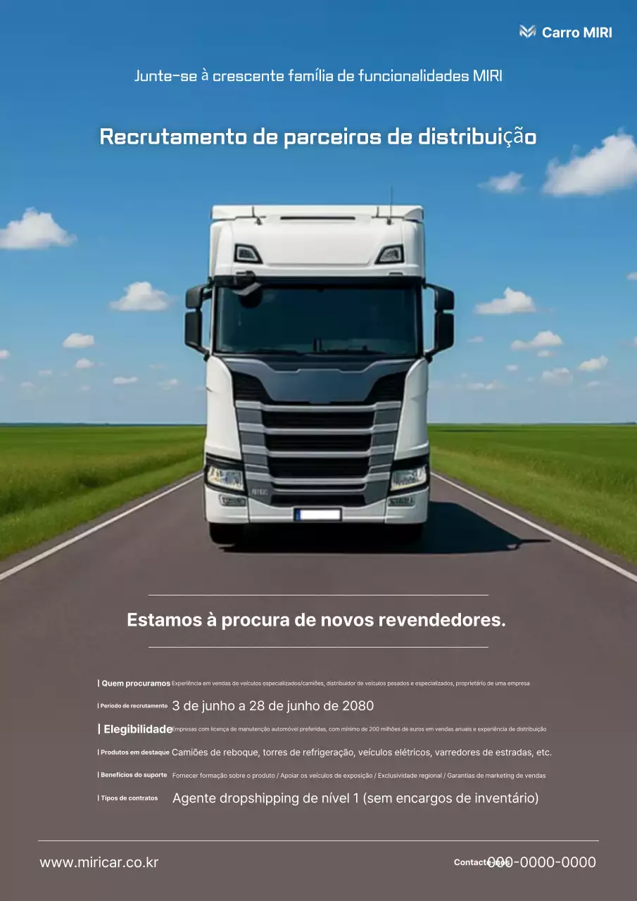 Aviso de Recrutamento Simples Azul