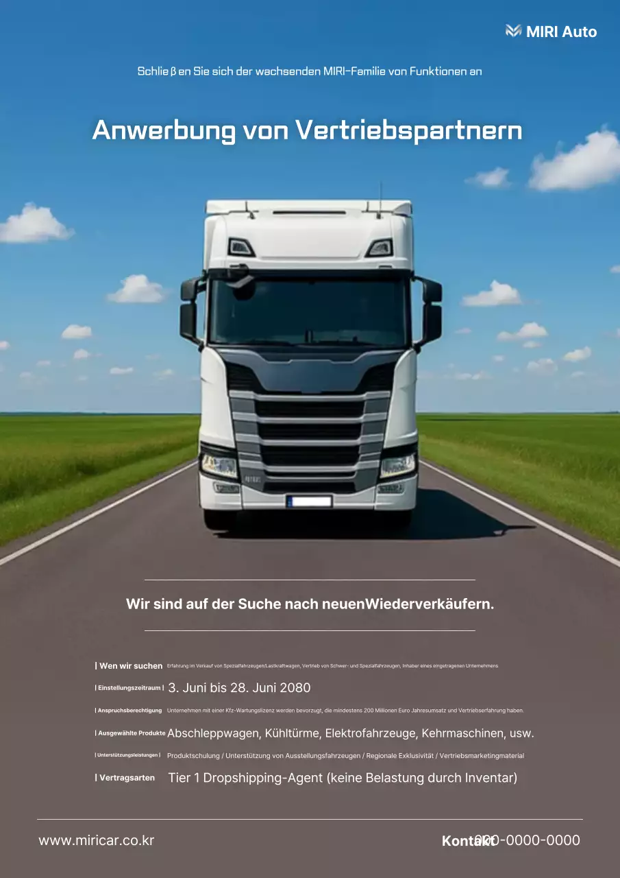 Blue Simple Stellenausschreibung