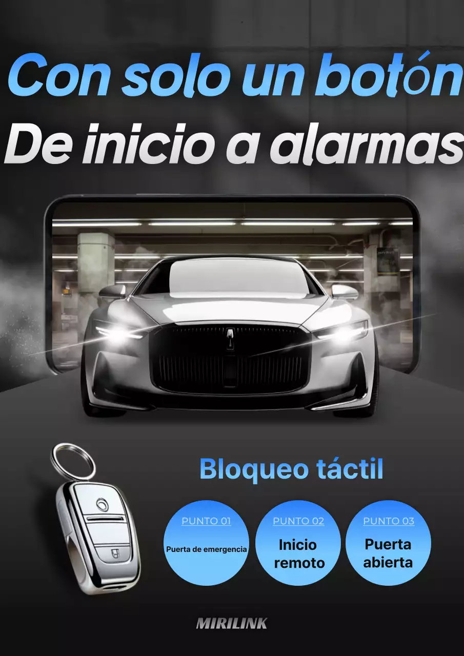 Anuncio de coche moderno gris