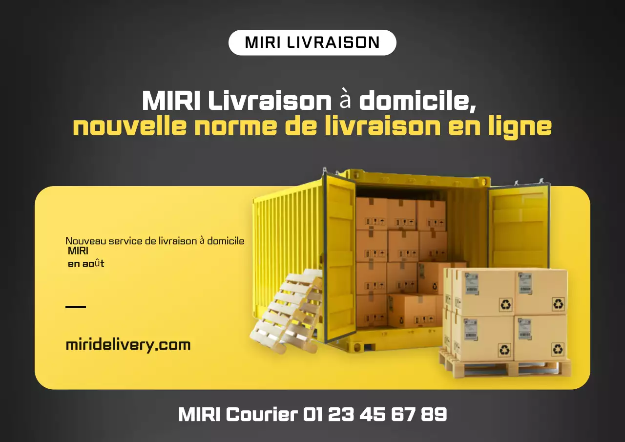 Service de livraison moderne noir ouvert