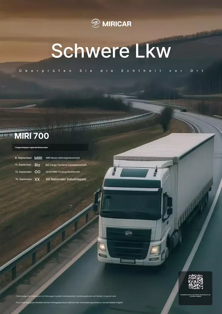 Graue moderne Transportwerbung