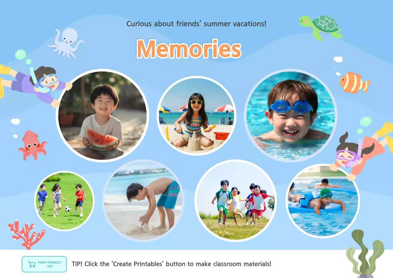 Materi Edukasi Liburan Musim Panas Bayi Biru Langit