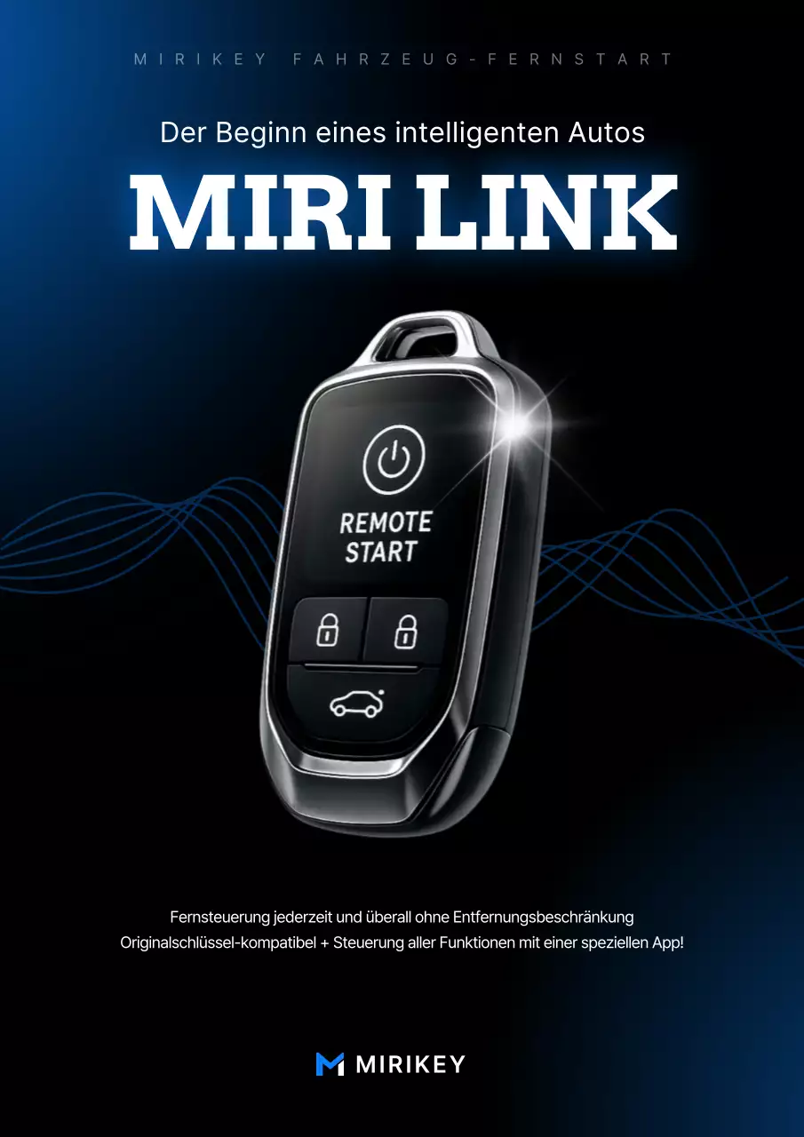 Schwarze moderne Auto-Fernbedienungswerbung