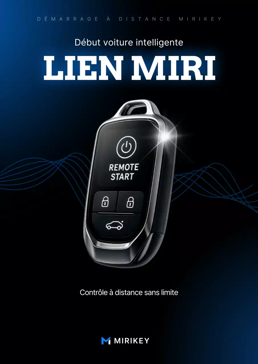 Publicité pour une télécommande de voiture moderne noire