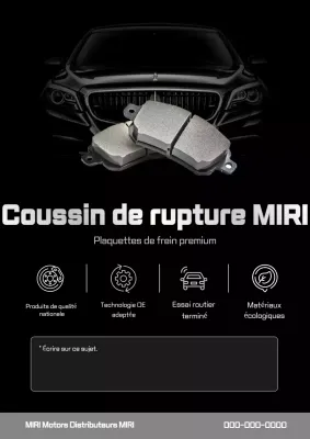 Promotion de produits de voiture moderne noire