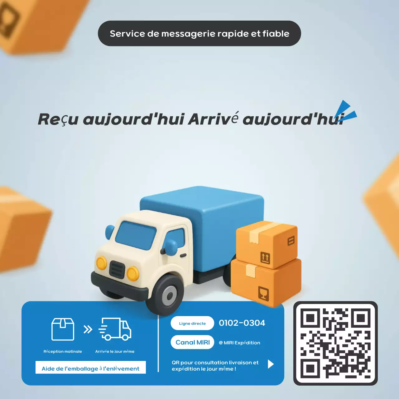 Publicité pour le service de messagerie moderne Sky Blue