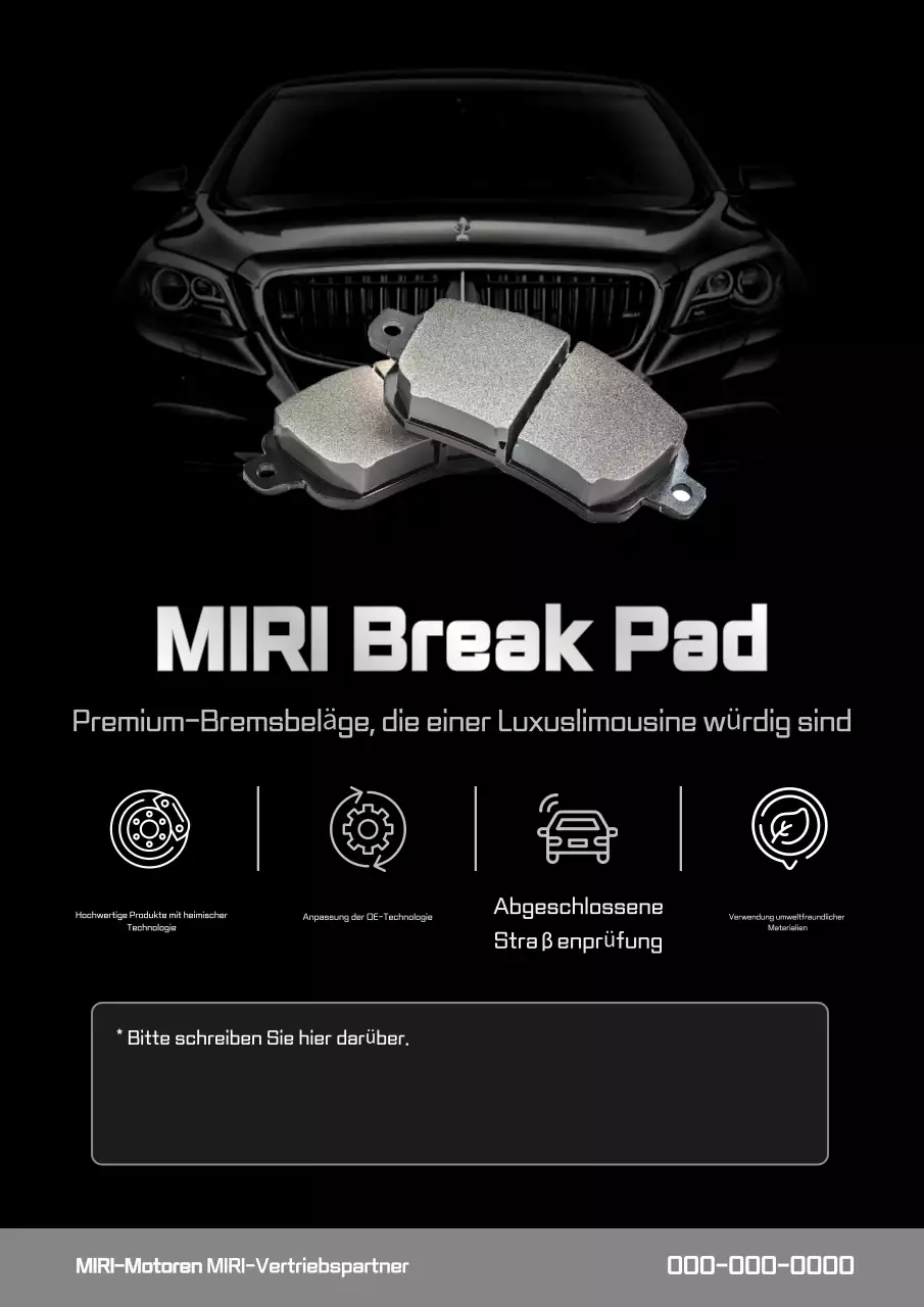 Schwarze moderne Autoproduktwerbung