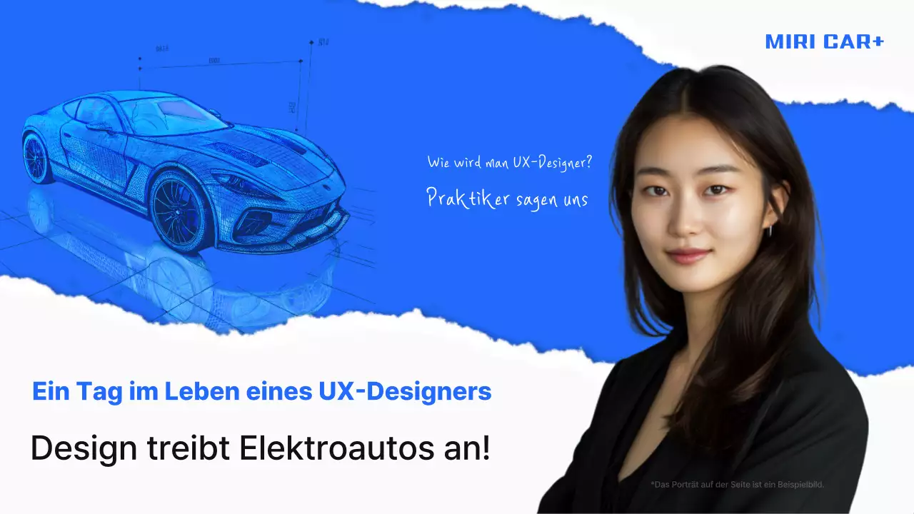 Blaues modernes UX-Design erklärt