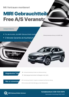 Blaues modernes Auto-Event