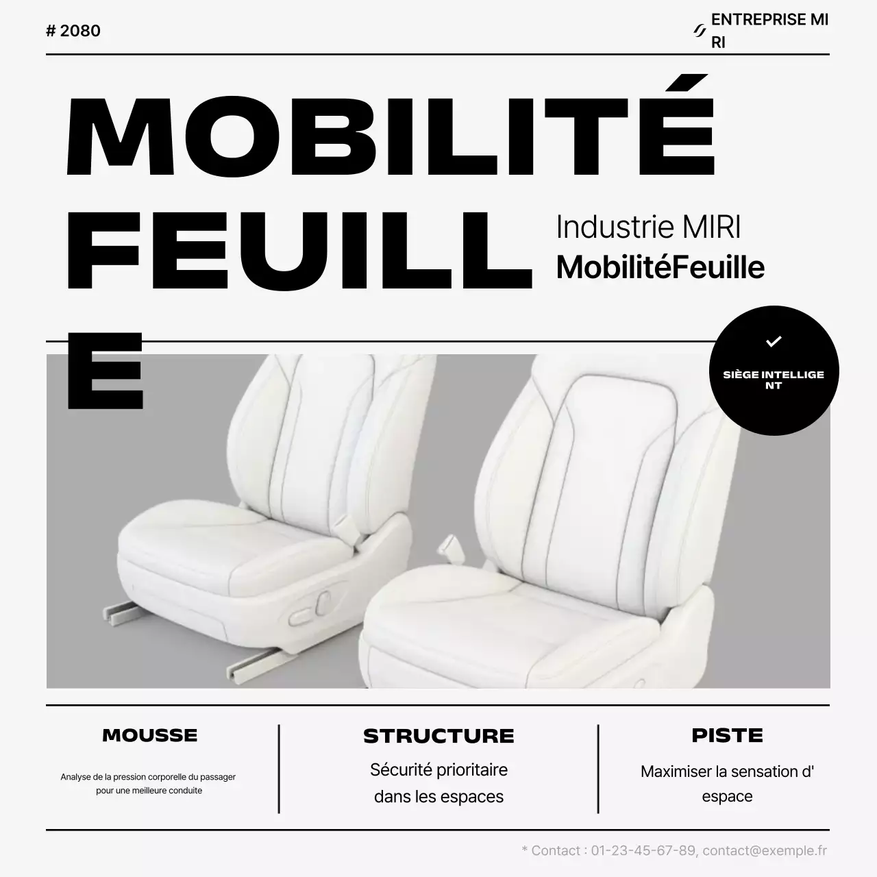 Publicité pour une voiture blanche moderne