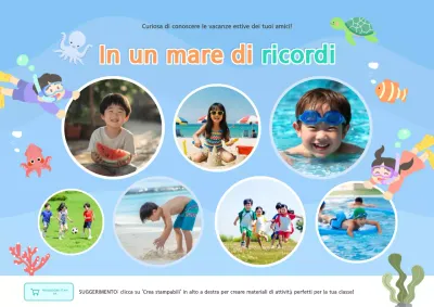 Materiali didattici per le vacanze estive di Sky Blue Baby