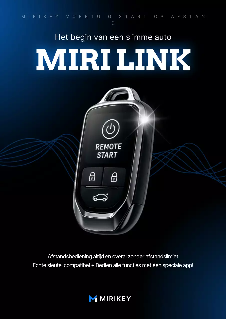 Zwarte moderne auto-afstandsbedieningsadvertentie