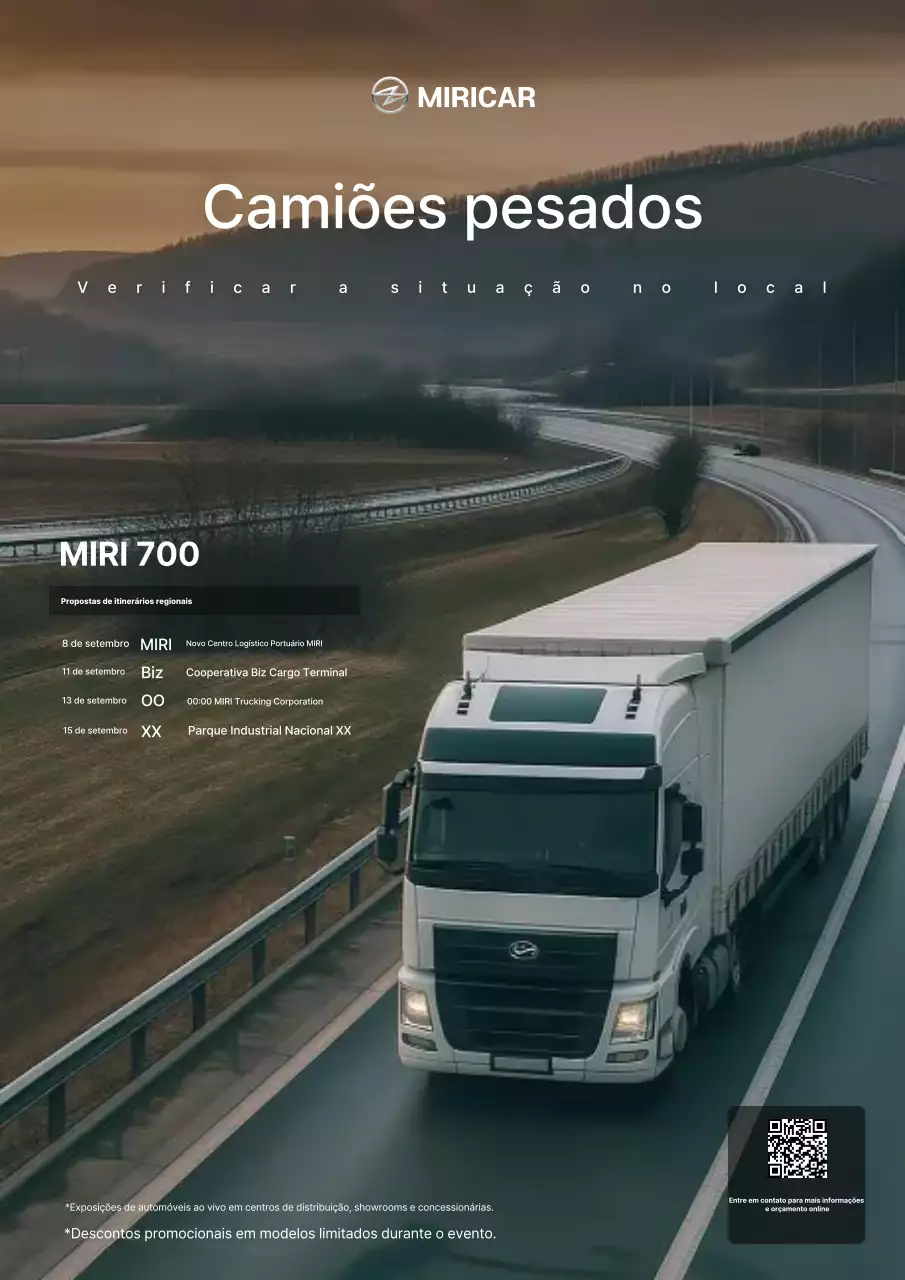 Anúncio de Transporte Moderno Cinza