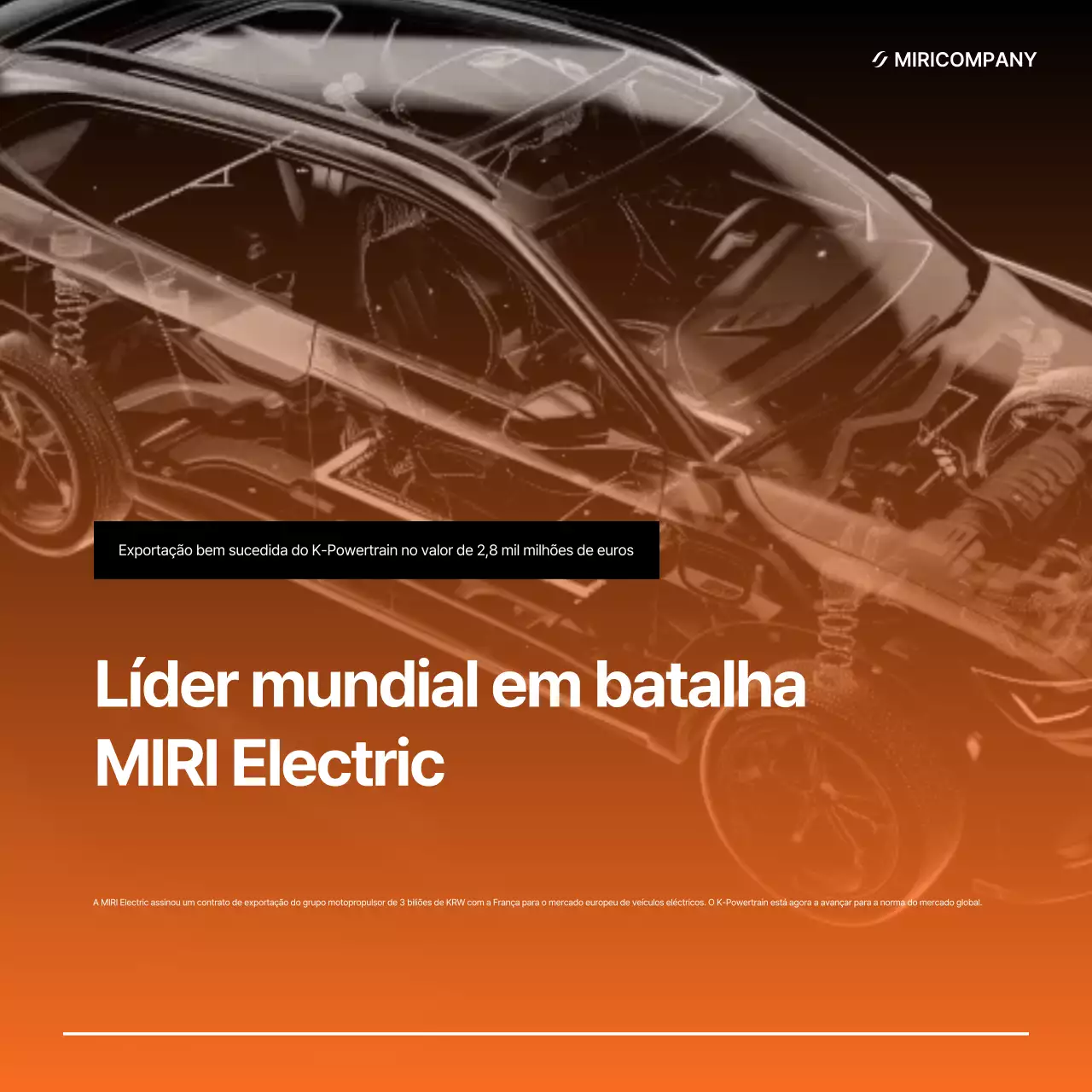 Promoção de peças automotivas modernas Orange