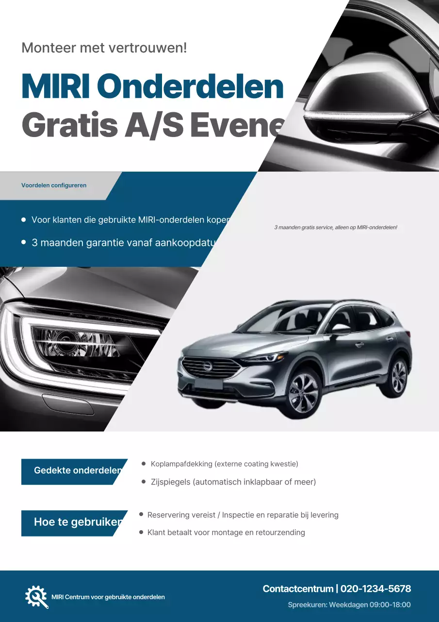 Blue Modern Car-evenement