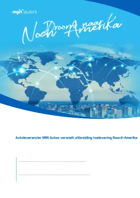 Promotie voor moderne auto's in hemelsblauw