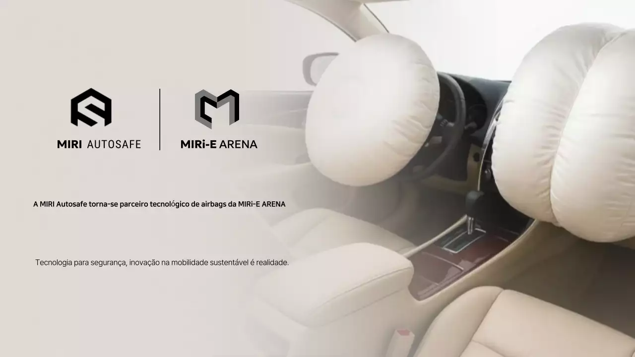 Anúncio de segurança de carro moderno bege