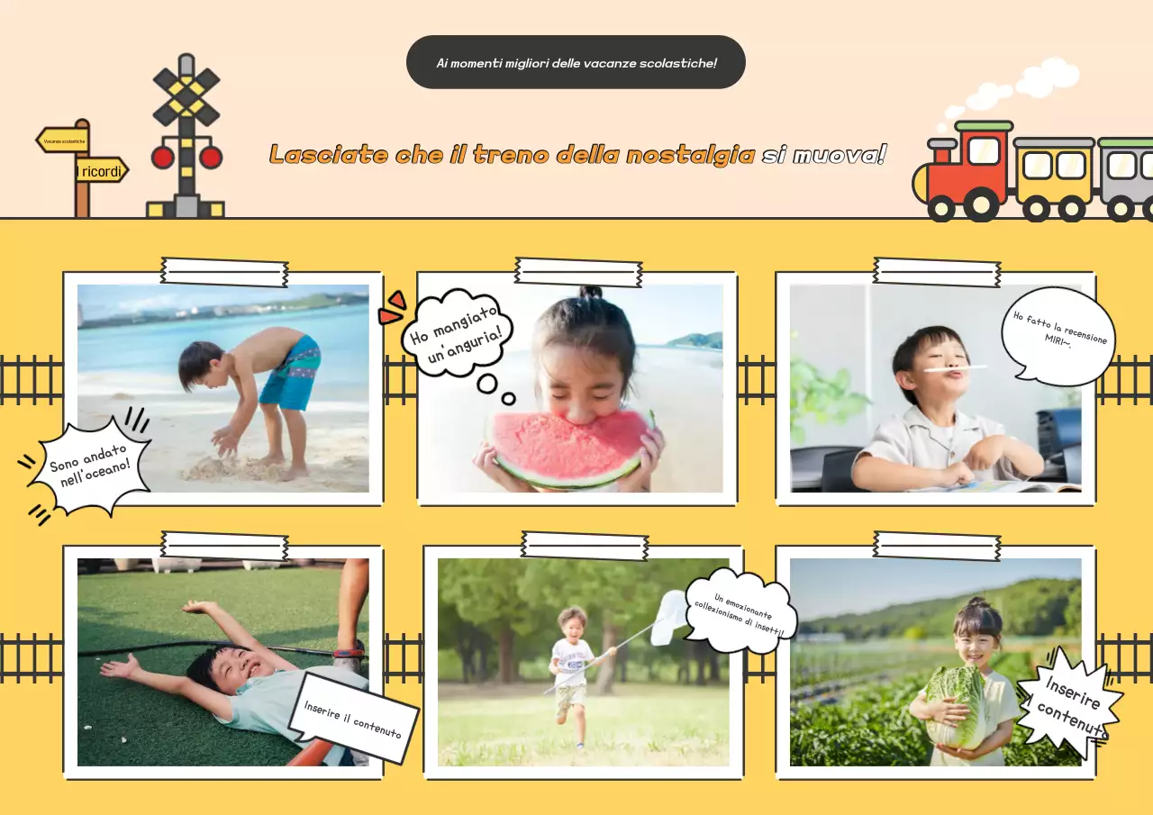 Piano per le vacanze di Orange Baby
