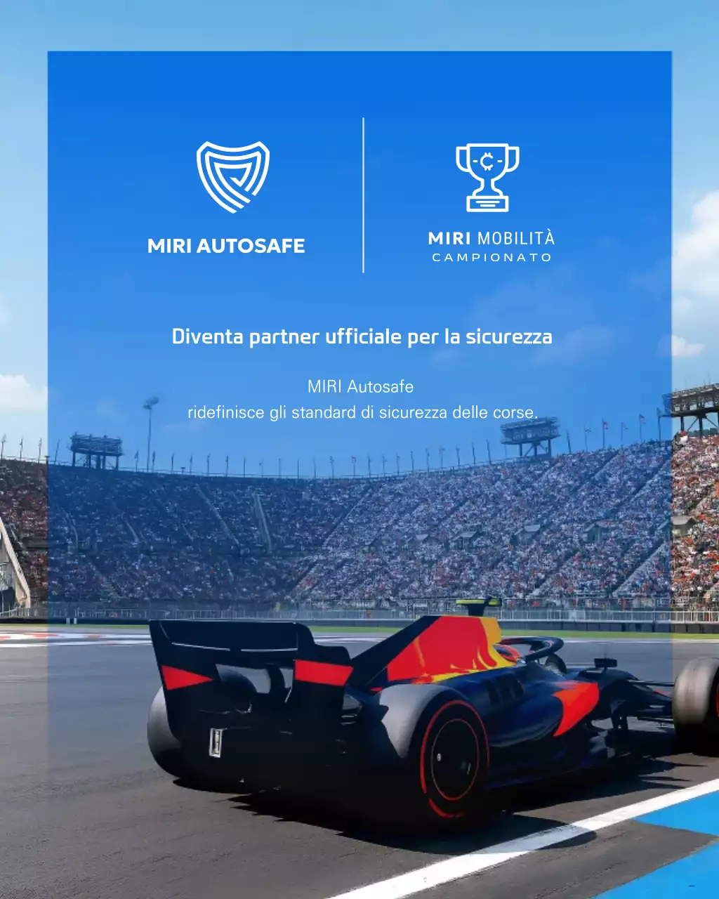 Pubblicità di auto moderna blu