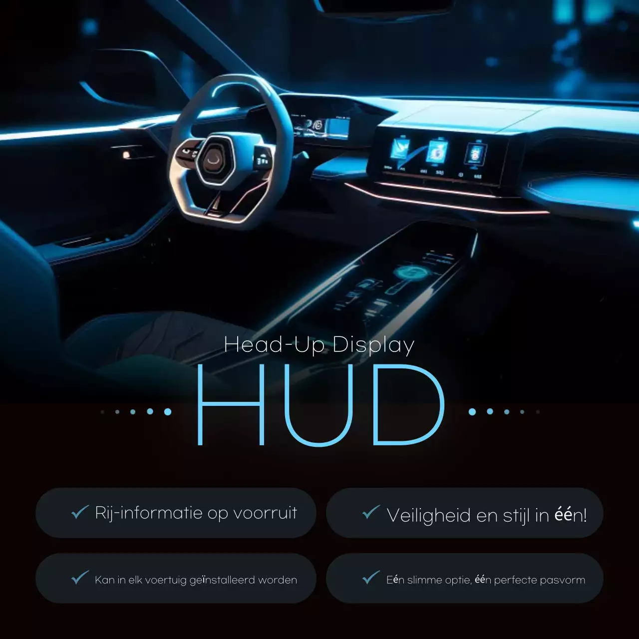 Neon moderne auto-advertentie