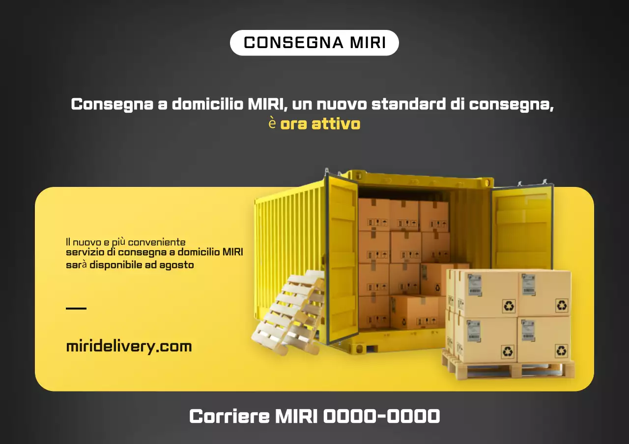 Servizio di consegna Black Modern aperto