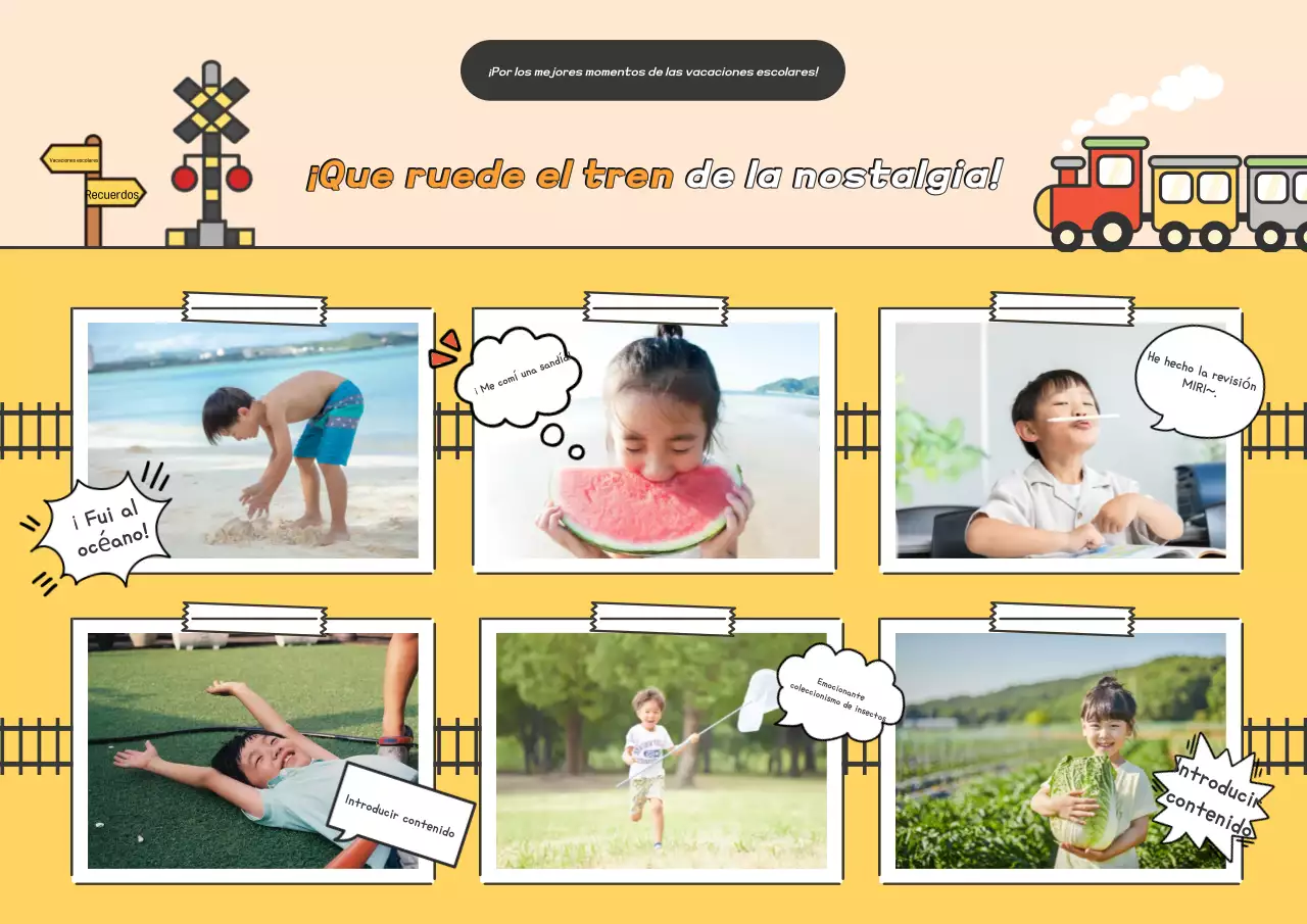 Plan de vacaciones para bebés naranjas