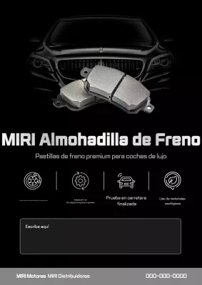 Promoción de productos de coches modernos negros
