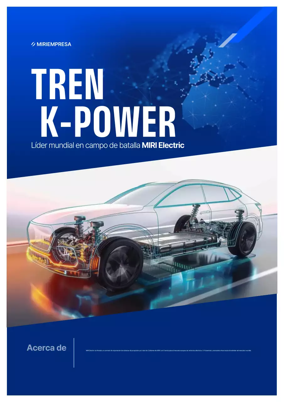 Promoción de exportación de autopartes modernas azules