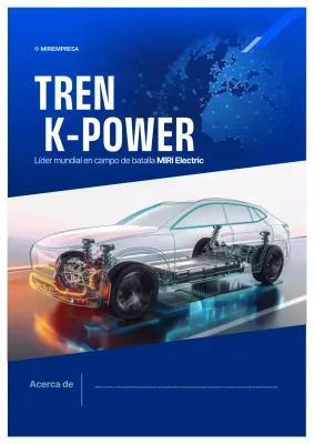 Promoción de exportación de autopartes modernas azules