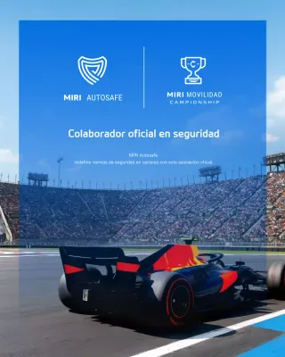 Anuncio de coche moderno azul