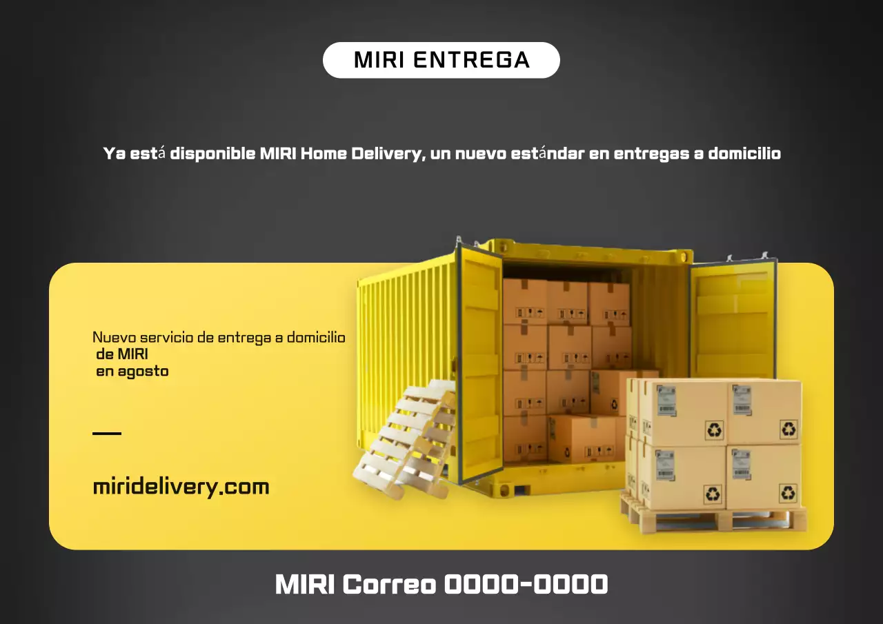 Servicio de entrega moderno y negro abierto