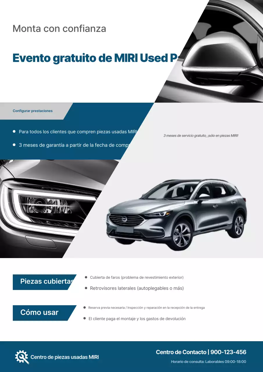 Evento del Auto Moderno Azul
