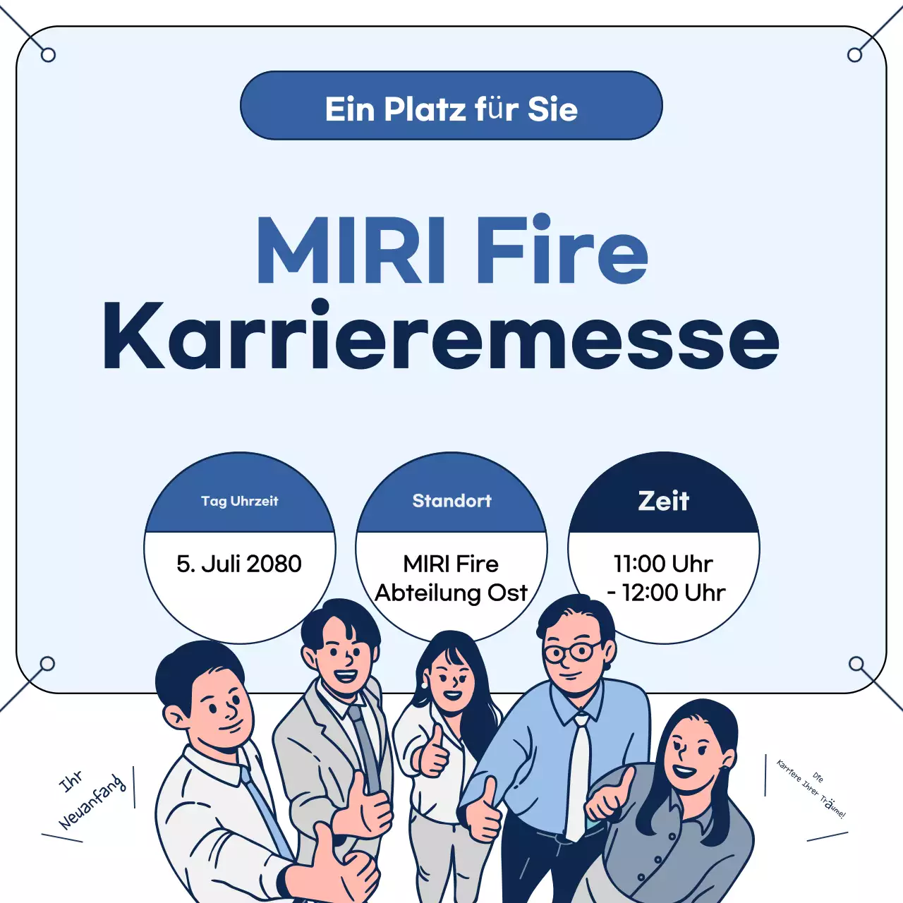 Sky Blue Moderner Leitfaden zur Stellenbeschreibung