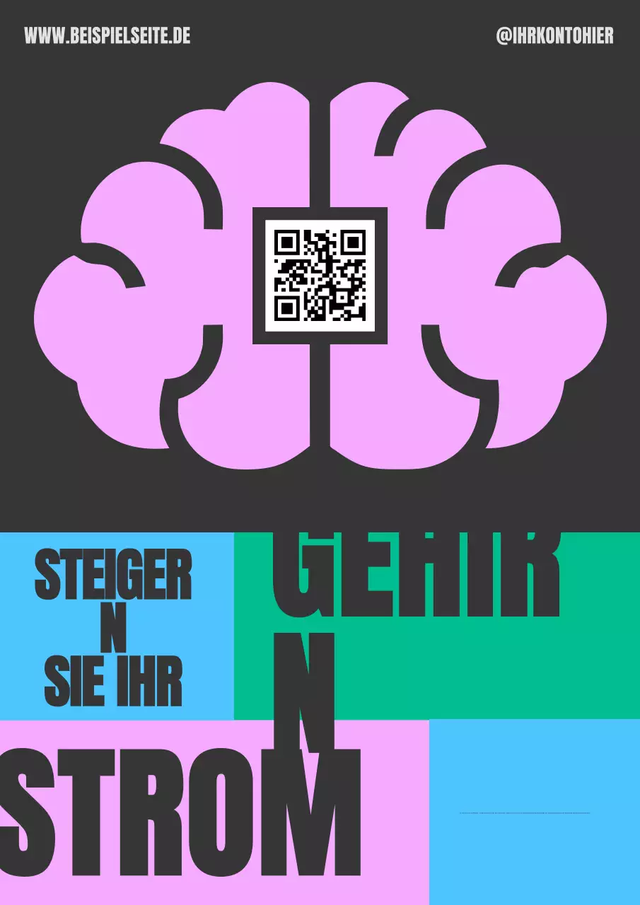 Rosa moderner Leitfaden zum Welthirntag Poster